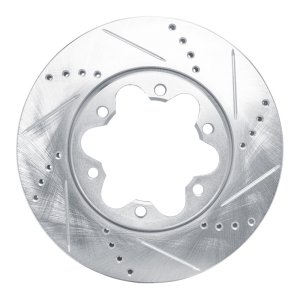 Toyota HiAce Brake Rotor (1) - Front Right - R1 Concepts - Drilled & Slotted - Silver - `06-`19